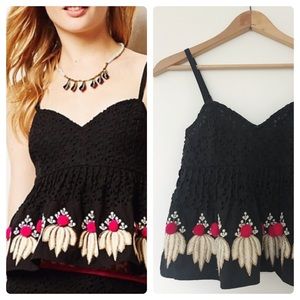 Anthropologie Leifsdottir Pom Peplum Tank
